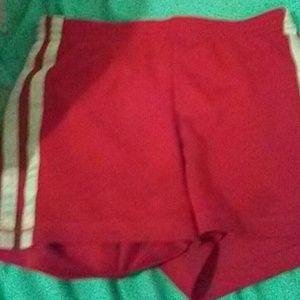 Red sport shorts